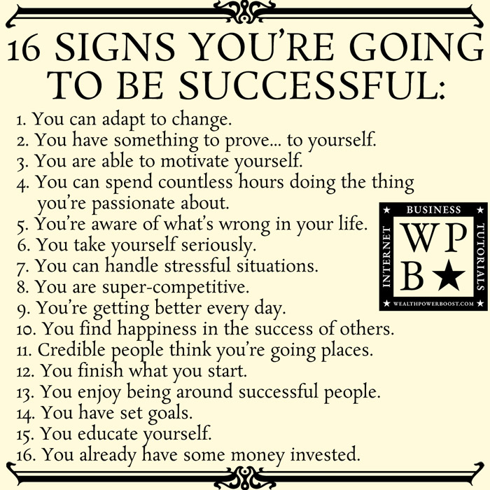 16 Signs You're Going To Be Successful